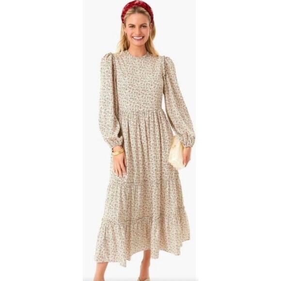 TUCKERNUCK Hyacinth House Cream Floral Jesse Midi Dress NWT Size Medium - Picture 1 of 9
